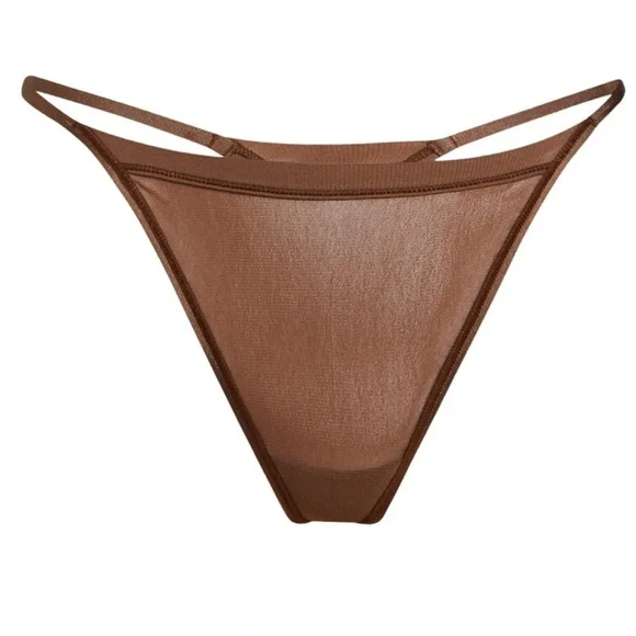 NWT SKIMS Summer Mesh String Thong in Jasper - Picture 1 of 4